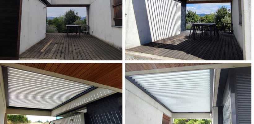 MAZET Grégory Fabrication sur mesure et pose de pergola bioclimatique en aluminium Millau Saint-Affrique Lévézou Aveyron